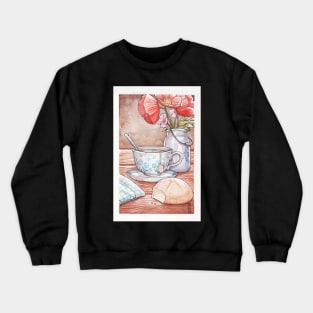 Tea Time Still Life Crewneck Sweatshirt